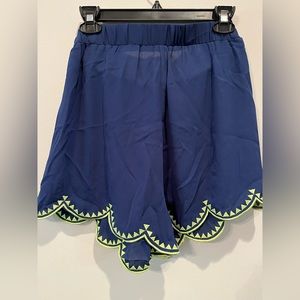 Cobalt Blue Scalloped Shorts size L from Ya Los Angeles very lightweight!